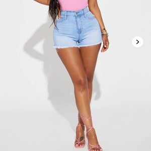 Light Blue Denim Women's Shorts
